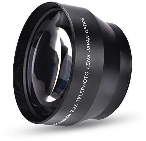 Goshyda 2.2X 67mm Teleconvertidor Universal Teleobjetivo Cámaras DSLR Accesorio Lente Resistente a la corrosión Resistente al Desgaste para cámaras con Montura de 67mm