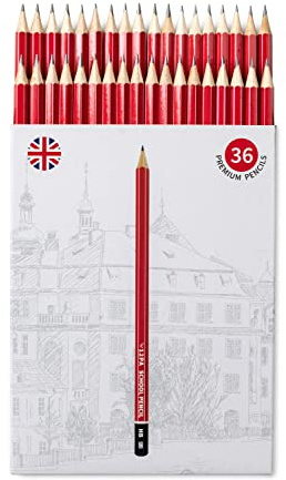 12PA 36 HB Pencils for Children | Kids Writing Pencils | Hexagonal | Wood Cased | Everyday Office use (Black Lead, 36)