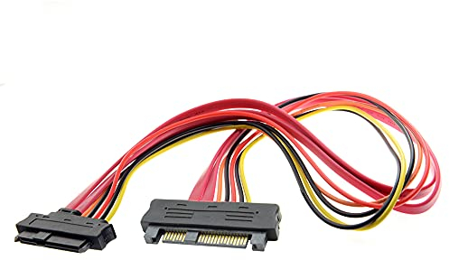 NFHK Cavo SAS per hard disk SFF-8482 SAS, 29 pin, da maschio a femmina, 0,5 m, con alimentazione a 22 pin + 7 pin