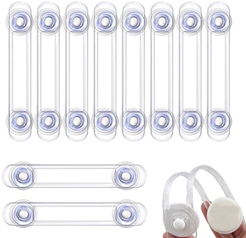 10 Piezas Cerraduras de Seguridad para Niños,Transparentes Bebés Bloqueo de Seguridad,Cierre de Seguridad para Armarios Cocinas Puertas y Ventanas Nevera