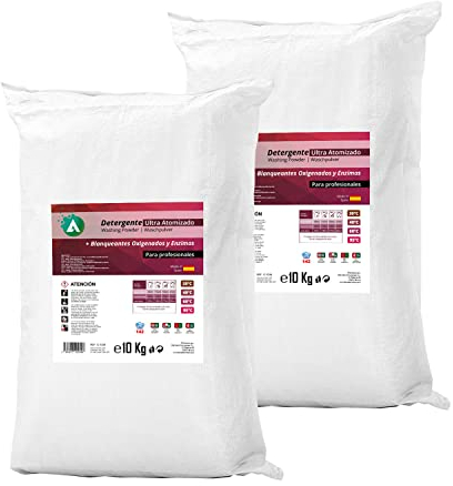 Detergente en polvo para ropa 20 kg - ultra atomizado con blanqueantes oxigenados y enzimas - limpieza activa en ropa blanca y de color - detergente profesional - jabon en polvo ropa - ULTRA VITACAB