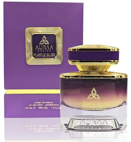Purple Bliss Extrait de Parfum 100ml by Auraa Desire – Long-Lasting Unisex Perfume | Spicy Leather & Woody Fragrance with Mandarin, Saffron & Violet Notes