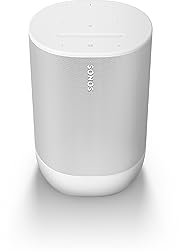 Sonos Move 2, Upgraded inside and out, our most powerful portable speaker delivers heart-pumping stereo sound wherever you want. (White) (Renewed)