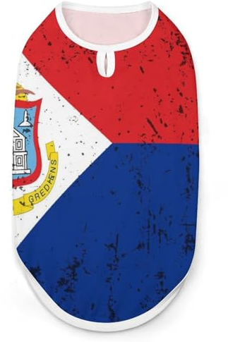 Vielseitige Hundewesten für Hunde und Katzen im Retro-Stil mit holländischer Saint-Martin-Flagge, Größe L