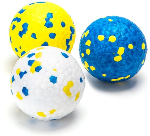 Nobleza Palla per Cani Indistruttibili, 3 Pezzi Alto Rimbalzo Palline Cane, Giochi per Cani di Piccola Media Grande Taglia, Ø 6.3cm