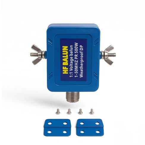 GOOZEEZOO 1:1 Mini Voltage Balun, 1-50MHz 500W High Power HF Balun