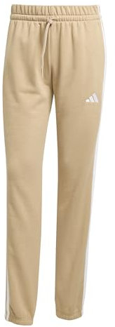 adidas Damen Essentials 3-Stripes French Terry Cuffed Pants, warm Sandstone/White, M