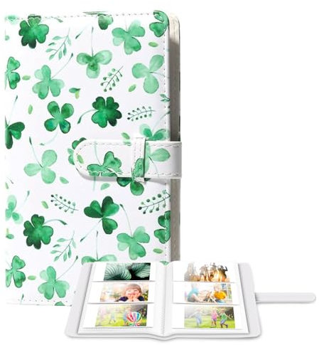 Mini album fotografico per pellicole da 5 x 7,6 cm, 96 tasche, raccoglitore per foto Kpop per fotocamera istantanea Fujifilm Instax Mini, per immagini Polaroid Hi-Print (Trefoil)