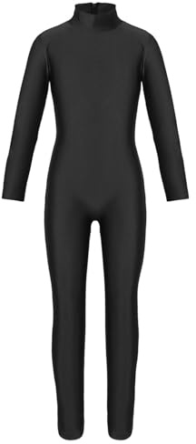 Zaldita Tuta Intera da Pattinaggio Artistico per Ragazza Tuta Allenamento da Balletto Leotard Ballerina Ginnastica Tuta Sportiva da Jogging Jumpsuit Dancewear Nero 13-14 anni