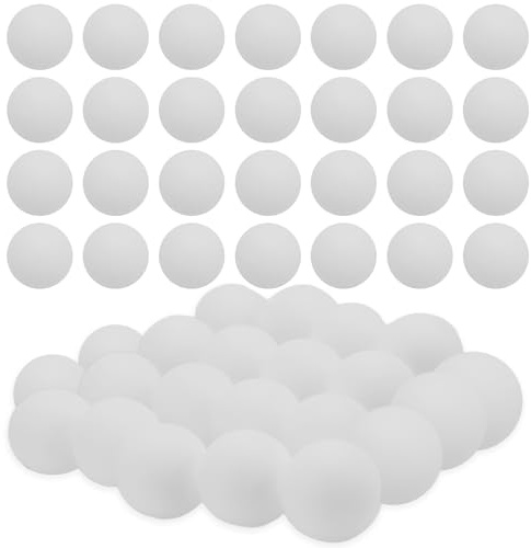UVVRUR Lot de 50 balles de tennis de table blanches de qualité supérieure - 40 mm - Pour le sport, les jeux, les fêtes, les piscines, convient aux adultes et aux débutants (blanches)