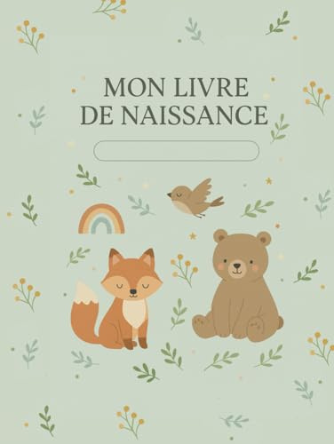 Mon livre de naissance: Album souvenir bébé à compléter – 75 pages illustrées pour conserver ses premiers moments, photos et empreintes