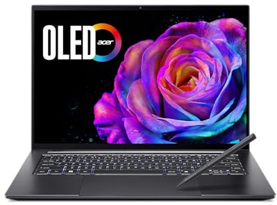 Acer Swift X 14 Laptop | Schermo touch da 14,5 pollici OLED Gorilla Glass 120Hz | Processore Intel Core Ultra 9 285H | NVIDIA GeForce RTX 5050 | 32 GB LPDDR5X | SSD da 1 TB | Touchpad tattile | SFX14