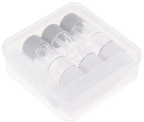 Mikikit Juego de Estuches para Lentes de Contacto 3 Piezas Transparente, Caja de Plástico Portátil para Almacenamiento y Protección de Lentes, Accesorios para Cuidado y Viaje