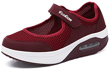 Kimily-UK Sandali Sportivi Donna Scarpe Basculanti Mesh Scarpe Fitness Dimagranti Scarpe da Camminata Moda Scarpe da Ginnastica Anti Scivolo Maglia Nuovo Traspirante Estive Mocassini Zeppa