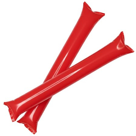 FUN FAN LINE Lot 100 Paires Bâtons de Frappe Gonflables Réutilisables. Bâtons de Fête ou d'Animation Bruyants pour Événements Sportifs et Célébrations. Cotillons et Accessoires d'Ambiance