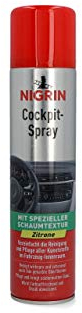 Nigrin 20464 Spray Limone Detergente per interni auto, per cabina di pilotaggio, imbottitura, pelle, per interni, cruscotto, profumo spray limone 400 ml