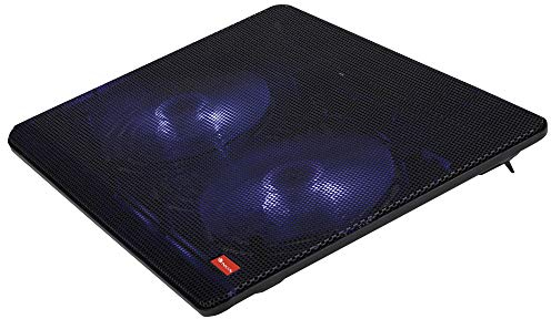 NGS JetStand - Soporte de Refrigeración para Ordenadores Portátiles de hasta 15,6 Altura Ajustable, Ventiladores Silenciosos, Puerto USB, Luz LED, Malla Metálica