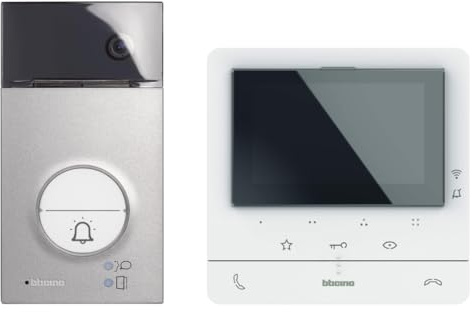 BTICINO, Flex ONE 364932 - Set di videocitofono a 2 fili, classe 100 X16E con display LCD da 5, grandangolare da 105°, archiviazione video, accesso senza chiave, IP54, IK10, 364932
