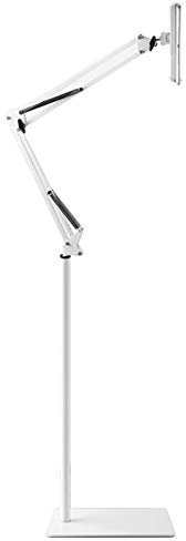 Generic Supporto da Pavimento per Tablet, Clip di Rotazione a 360° Supporto per Cellulare con Braccio Regolabile in Altezza a Collo D'Oca per Tablet/Telefono da 4-11 Pollici per Smartphone, Phablet,
