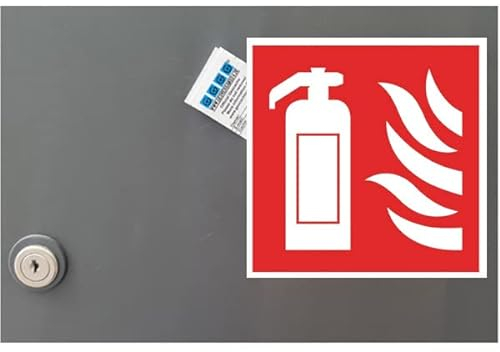 geo-versand D5 Geocache Versteck Geocaching Warnhinweis Schild Magnetisch Stadt Feuerlöscher