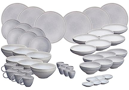 Service Complet STONE - 48 pièces - Gris lune