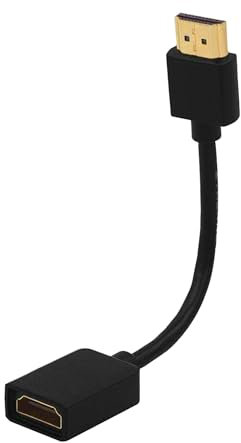 Pipestation HDMI Extender - 14cm Gold Plated 4K 1080p Male to Female HDMI Extension Cable compatible with TV, Gaming, Monitors, Projectors and TV Sticks including Amazon Fire Sticks and Roku TV Stick