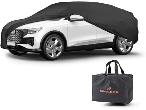 WALSER Abdeckung Auto Indoor Stretch, Autoabdeckung Winter, staubdichte Autogarage Abdeckung, Autoplane Winter, Autogarage Abdeckung Winter, Abdeckung für Auto, Abdeckplane SUV/Van Größe 9 schwarz