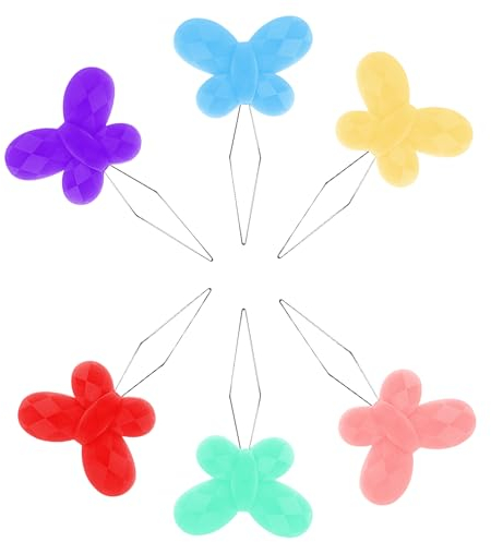 6 Stück Nadeleinfädler, Kunststoff Nähnadeln Einfädler, Nadel Einfädler Mini Nadeleinfädler, Handmaschine Nähen Einfädler Werkzeug für Handnähen und DIY Einfache Stickerei (6 Farben)