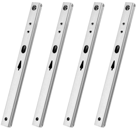 MUNGHOK 4 guide per cassetti, estraibili parziali, 182 x 17 mm, guide telescopiche, estraibili a rulli, guide a sfera per cassetti