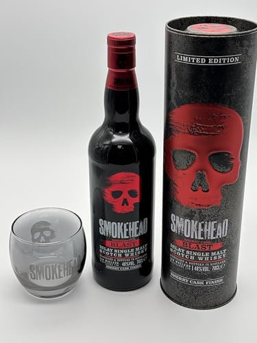 Smokehead SHERRY CASK BLAST Limited Edition 48% Vol. 0,7l in Tinbox + Tumbler Set