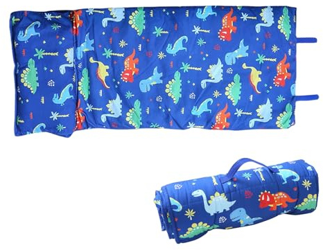 Upriver 1 sac de couchage pour étudiant, tapis d'oreiller et couverture inclus, tapis de sieste tout-en-un pour chambre d'enfant et lit prêt, sac de couchage pour enfants pour crèche, voyage