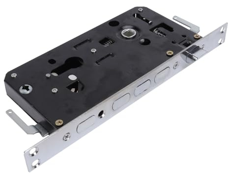 Lurrose Theft Iron Door Lock Body with Hook Thickened Tongue Single Live Lock Body for Home Security Easy Installation