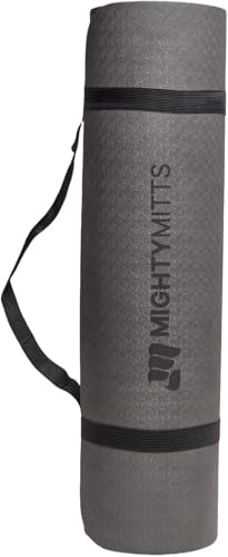 M7 Packaging Yoga Mat, 183cm x 60cm, 12mm Thick, Non-Slip, Multi-Purpose for Men, Women, (8mm Thick- Black)