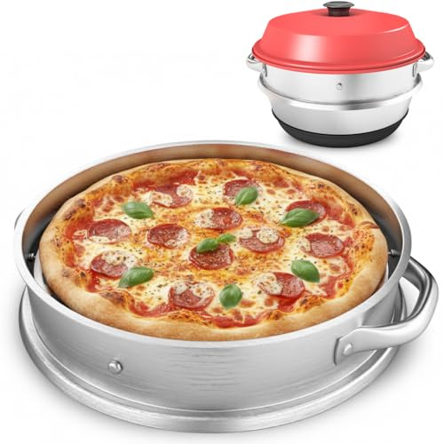 ZauberForm Pizzaaufsatz kompatibel mit Omnia Camping Backofen – Vollflächiger Backeinsatz aus Edelstahl – Lebensmittelecht – Kein Loch in der Mitte – Für Pizza, Flammkuchen & mehr, Zubehör