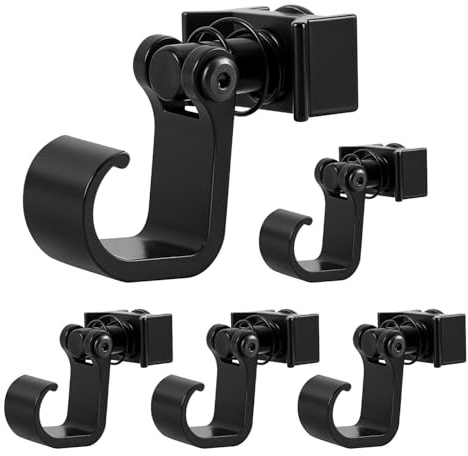 Peviasot Set di 10 binari per airline, accessori in alluminio anodizzato, girevoli a 360°, portata: 45 kg, montaggio semplice per binari di ancoraggio, rimorchio per camper