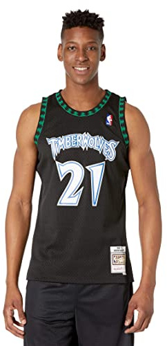 Mitchell & Ness NBA Minnesota Timberwolves Kevin Garnett Trikot Herren schwarz/hellblau, XL
