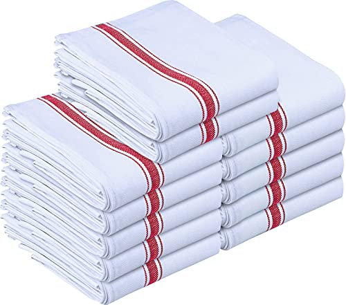 Utopia Towels 200GSM Küchentücher [12er Pack - 38 x 64 cm] Geschirrtücher aus 100% Baumwolle super saugfähig Maschinenwaschbare Geschirrhandtücher (Rot)