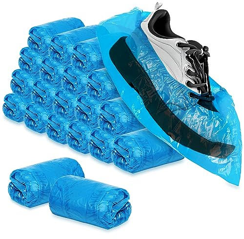 com-four® 200x Einweg Überziehschuhe 3g je Überzieher - Plastik Schuhüberzieher - Einmal-Schuh wasserdicht - Überschuhe in Einheitsgröße
