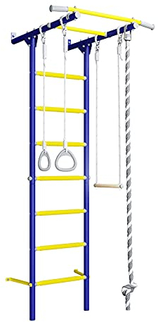 Generic Wallbarz Win 1W Espalier pour chambre d'enfant | mur d'escalade | cadre d'escalade (bleu)