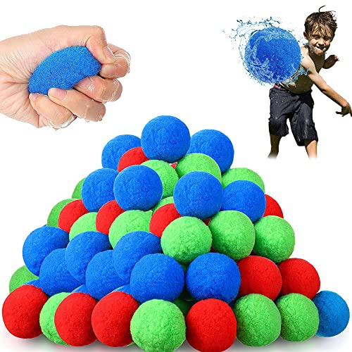 30 Pezzi Set di Palline per Acqua,Palline da Combattimento per Bambini,Riutilizzabili Bombe ad Acqua,