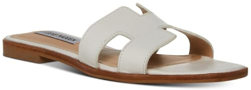 Steve Madden Women's Hadyn Sandal, White Leather, 5.5 UK