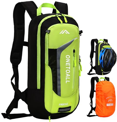 LOCAL LION Mochilas de Ciclismo 10L, Mochila Pequeña de Bicicleta con Cubierta para la Lluvia y Protector de Casco, es Adecuado para Moto Esquí Bicicleta de Montaña Correr Camping Viajar