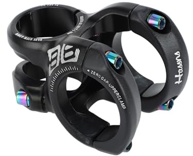 INFINAUTO Potence Courte pour VTT 35mm 40mm 0 Degré Noir 1 Pièce