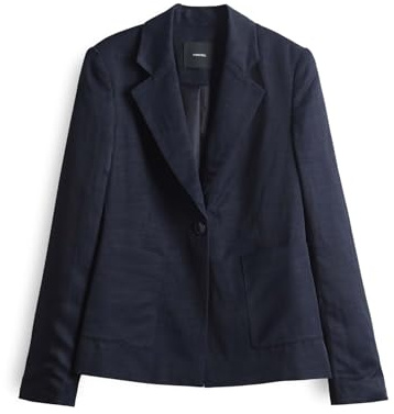 someday Damen Blazer | Leinenblazer NORAJA Regular mit aufgesetzten Taschen Ocean, 40