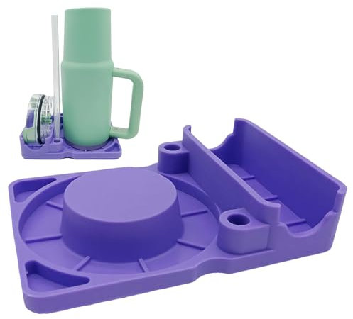 BommFu Scaffale per asciugatura da cucina, per bottiglie d'acqua – Scarico verticale | Multifunzionale silicone essiccatore autoportante per tazze da 30 – 40 once, tazza termica