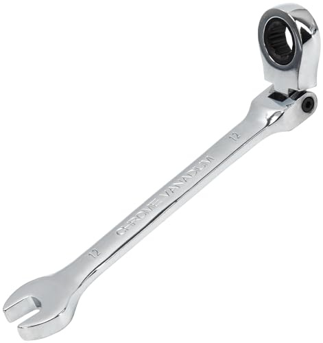 Clé Mixte à Cliquet 12 mm,Cle à Fourche Avec Fonction Design Industriel à Double Usage (72 Ddents, Acier au Chrome Vanadium)