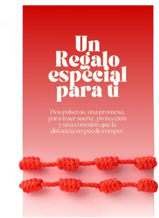 JO LACROIX Pulsera pareja a distancia San Valentín knot bracelet con nudos - Set de 2 pulseras de amistad rojas para parejas y amigos, hombre y mujer.