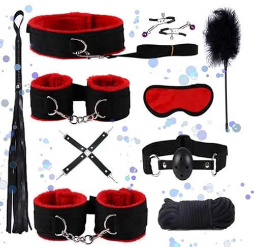 Bdsm Sex10 stycken set nylon design kit, mångsidig handled och fotkel träningsband, justerbara tillbehör bärbar fitness, par gåva-H6