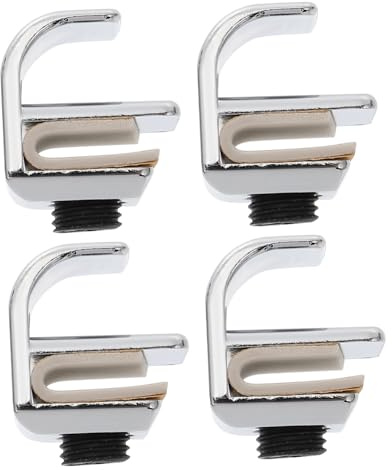 Toddmomy 4pcs Zinc Alloy Glass Shower Door Handles Clips for Frameless Glass Non-Slip Stable Replacement Pulls for Cabinets and Shower Doors