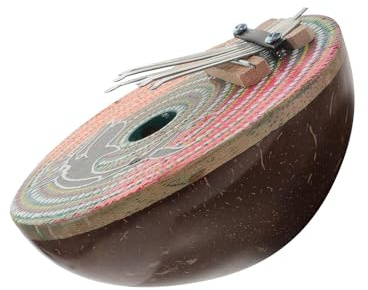 Kalimba Principiantes Piano De Pulgar De Cáscara De Coco Mini Kalimba Instrumento Para Principiantes